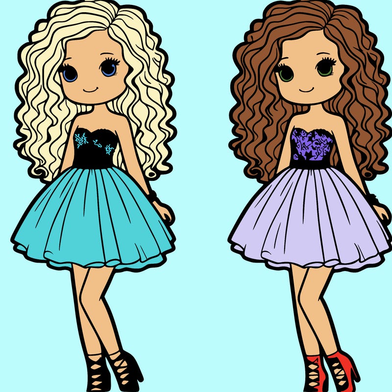 girl with curly hair in short cami dress at homecoming