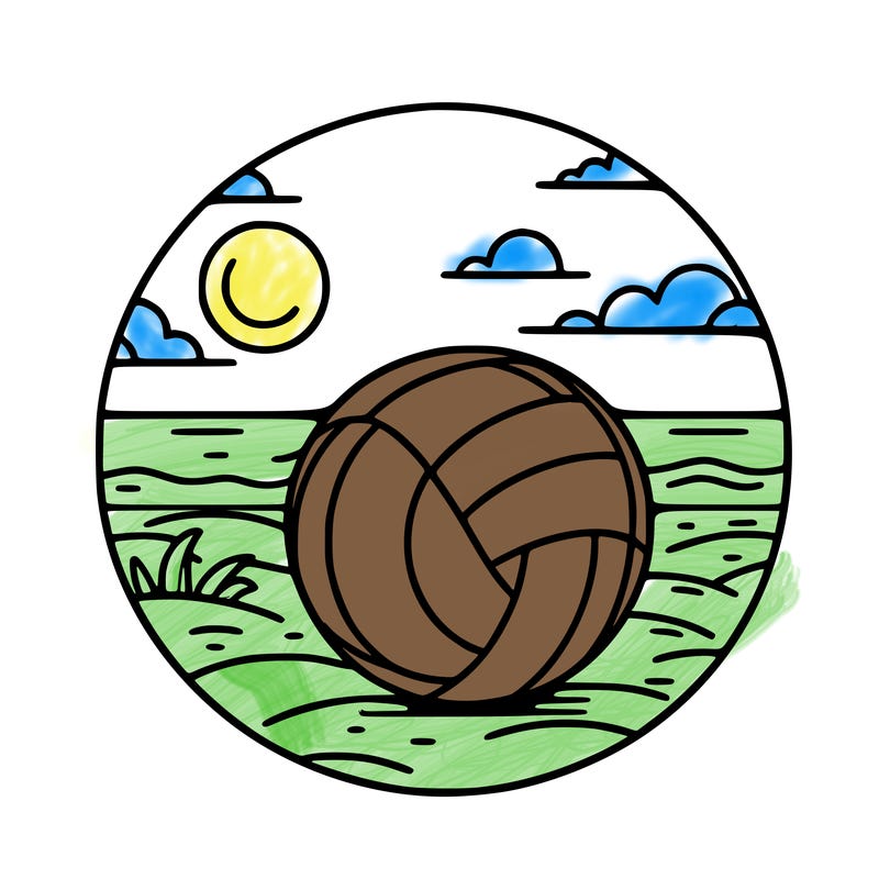 volleyball on a beach