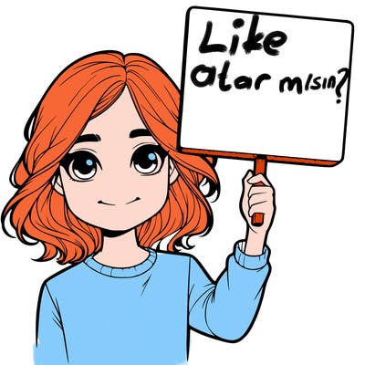 realistic girl holding up a sign