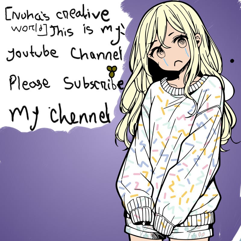 manga teen girl  in a sweater and baggy pants