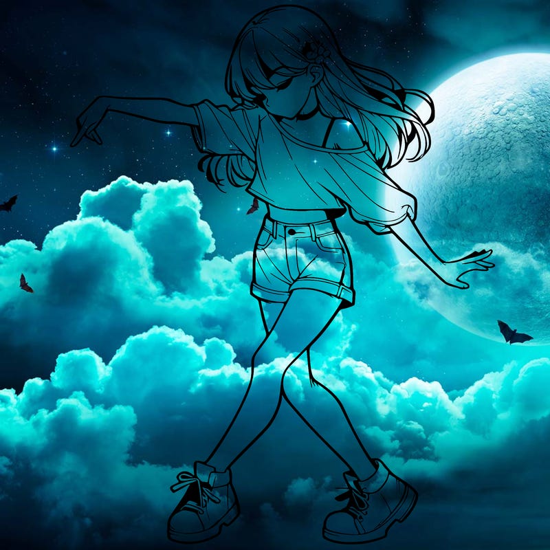 realistic girl danceing