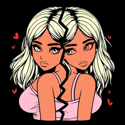 realistic girl split