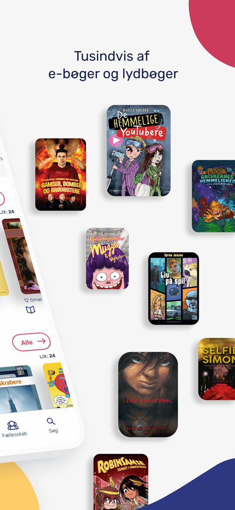 Digital library catalog with thousands of ebooks and audiobooks in the BookBites app