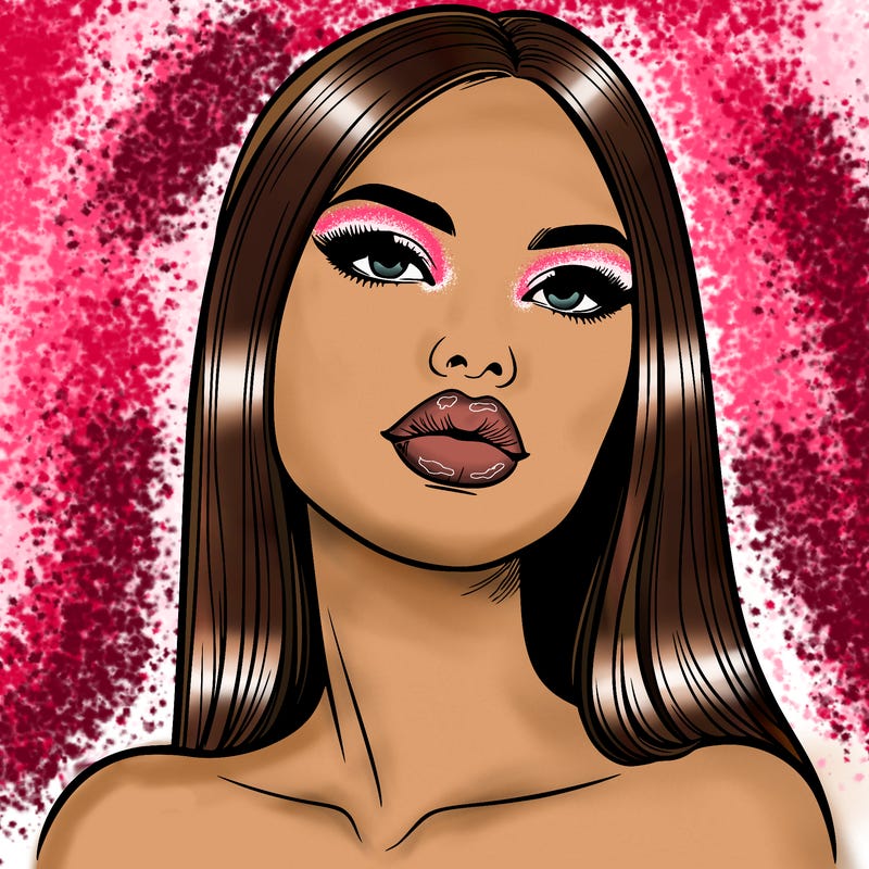 realistic woman with full lips