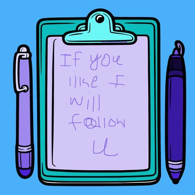 blank clip board with pen