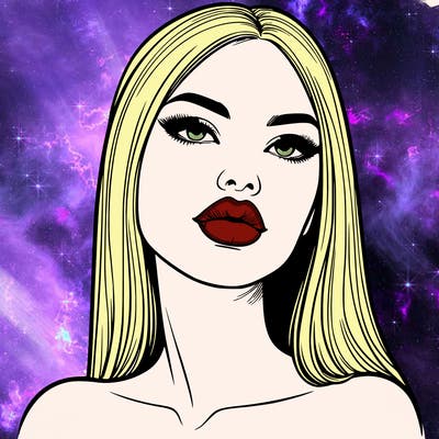 realistic woman with full lips