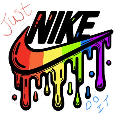 dripping nike logo