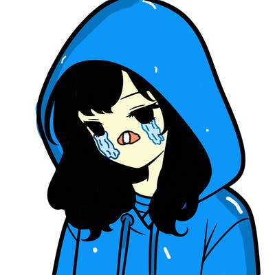 girl with a hoodie with hood over her head