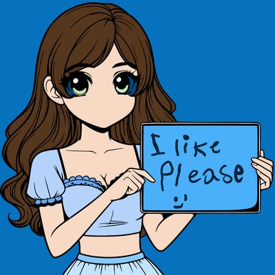 realistic pretty girl holding blank sign