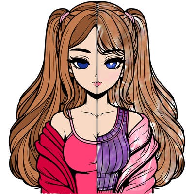 realistic girl split