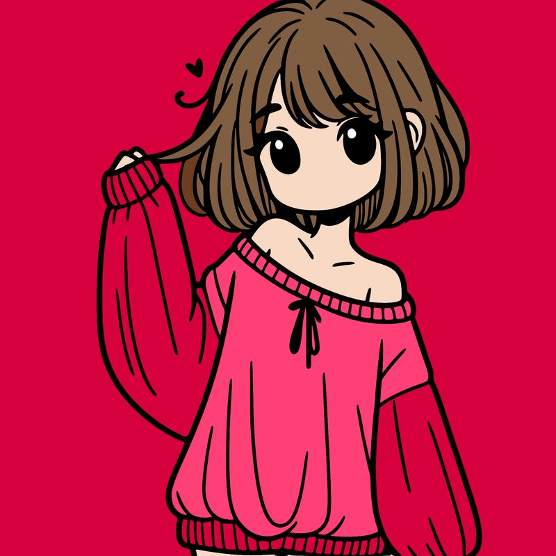 girl in baggy sweater hanging off her shoulder