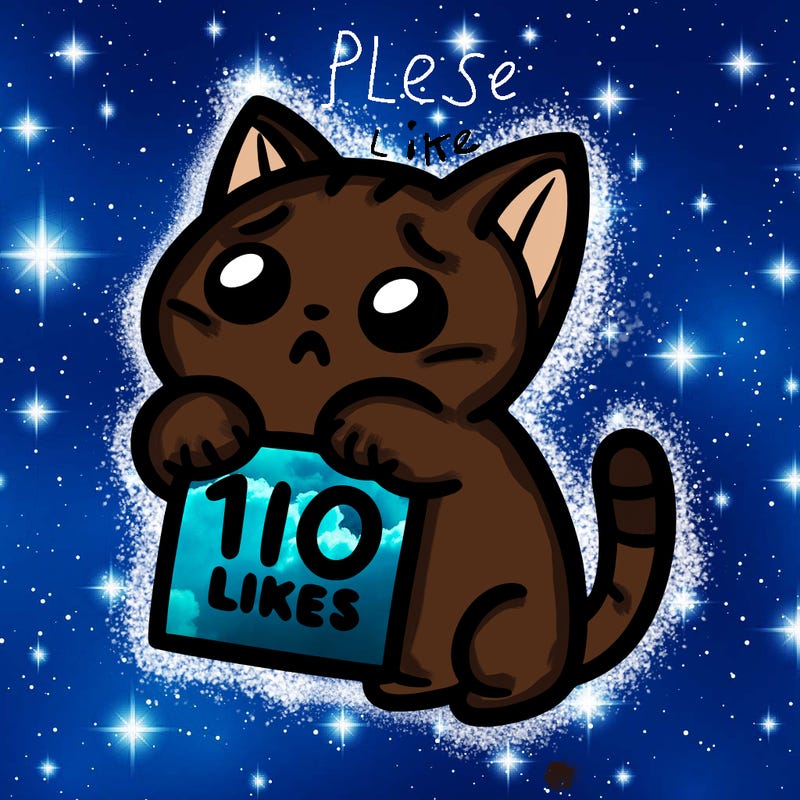 a cat begging for 10 likes