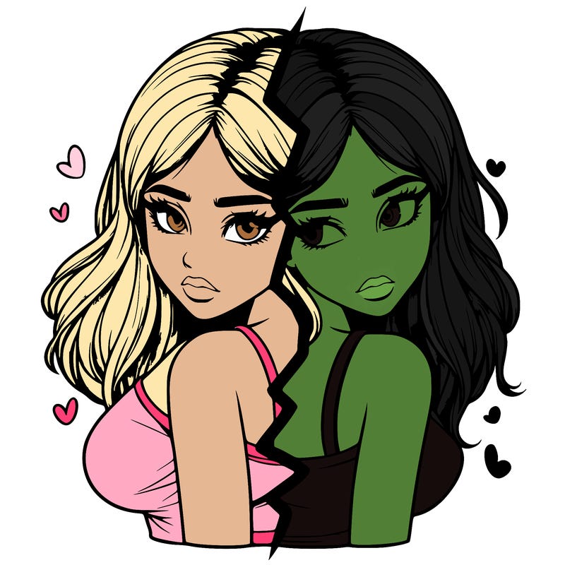 realistic girl split