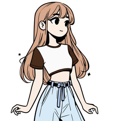 girl in a cute crop top