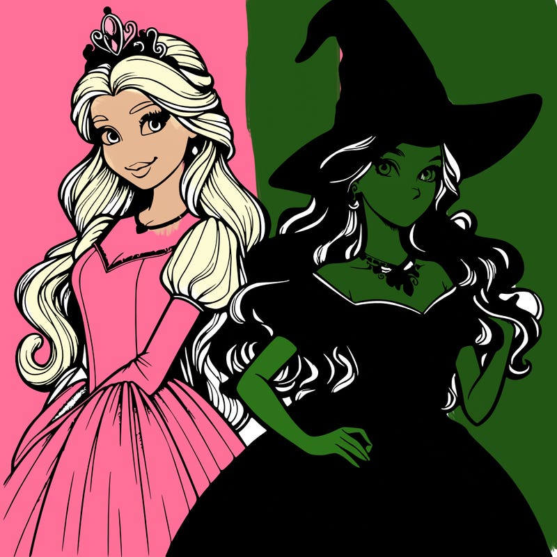 a realistic princess and a witch