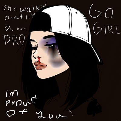 realistic  girl with a backwards hat