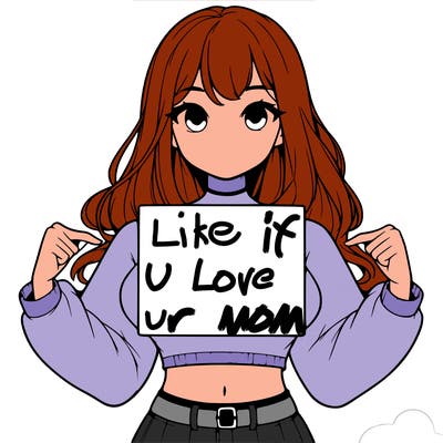 girl holding a blank sign in a long sleeve crop top