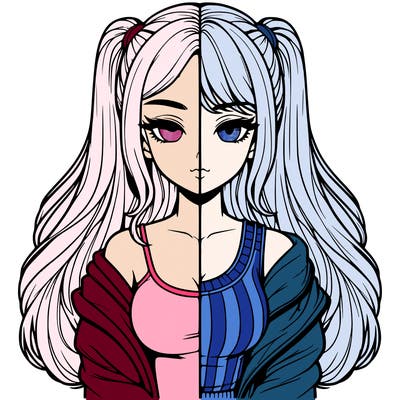 realistic girl split