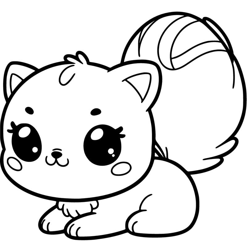 a cute and simple cat