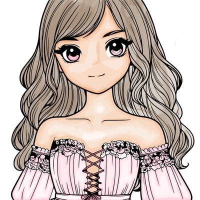 realistic girl wearing dress close up