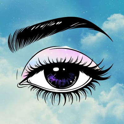 eye closed realistic