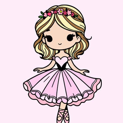 ballerina with a beautiful dress