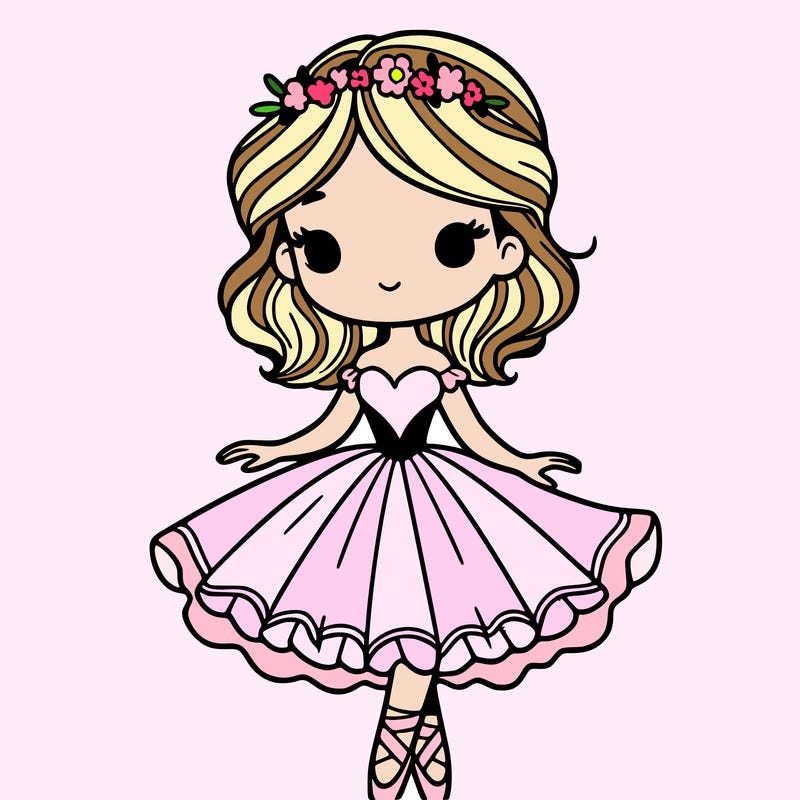 ballerina with a beautiful dress