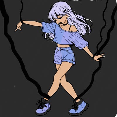 realistic girl danceing