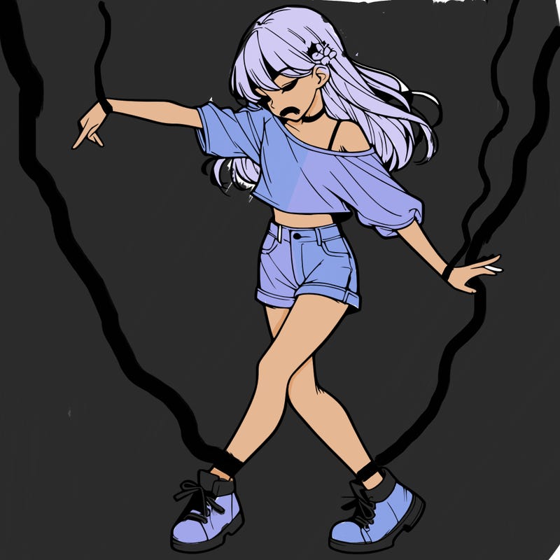 realistic girl danceing