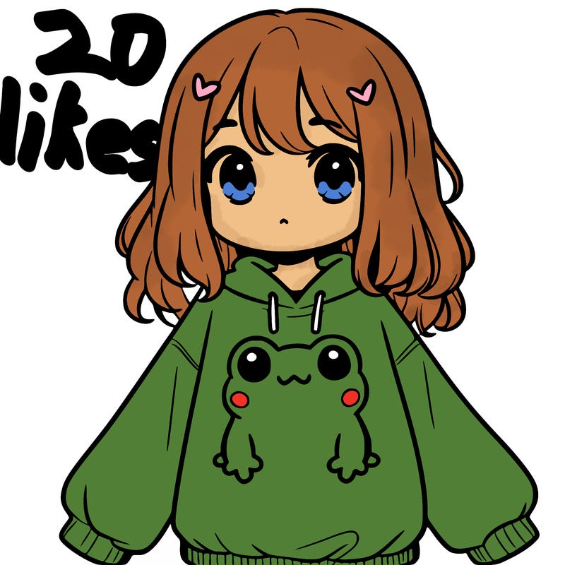 girl wearing frogging sweatshirt