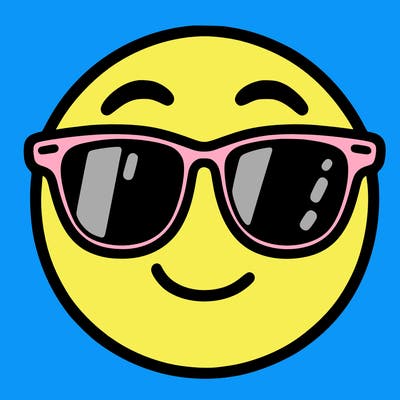 emoji with sunglasses