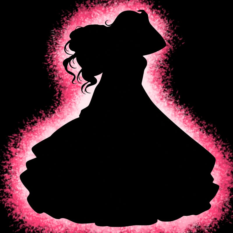 realistic woman with dress flowing in the wind