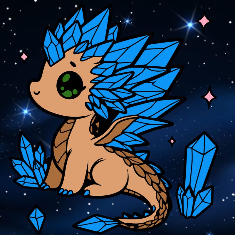 little cute crystal dragon