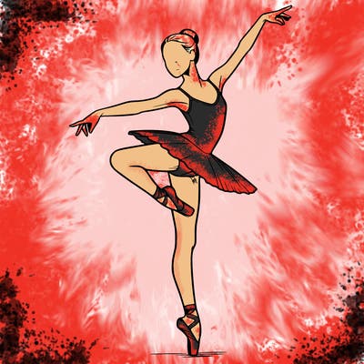 realistic person doing ballet