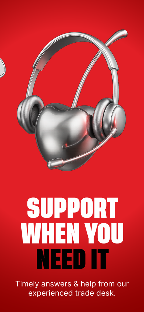 Metallic heart wearing a headset representing human support on the tastytrade app