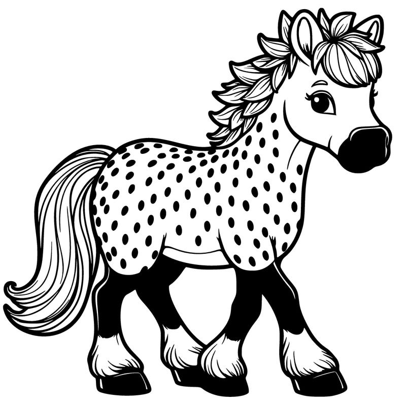 a realistic strawberry horse