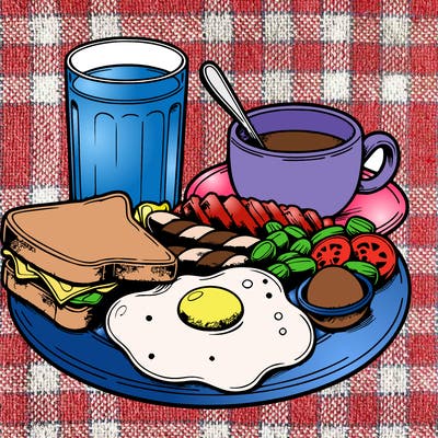 a realistic perfect breakfast