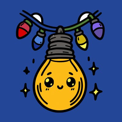 small bulb of a garland