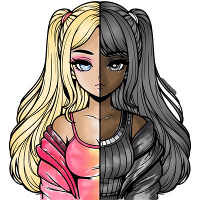 realistic girl split