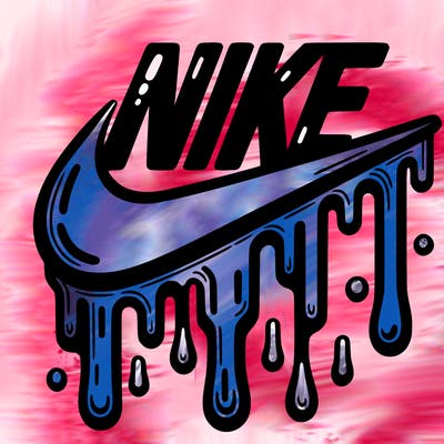 dripping nike logo