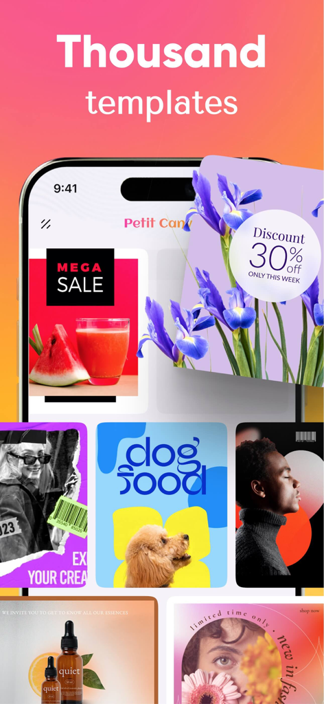 Flyer AI. Poster design maker - Una varietà di modelli di volantini e poster di tendenza per vendite e promozioni.