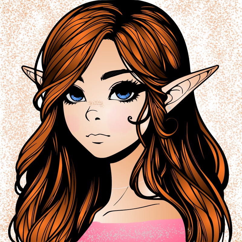 elf girl realistic dark fantasy