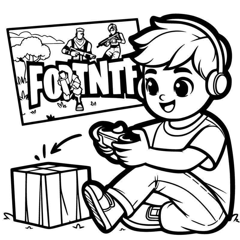 child playing fortnite