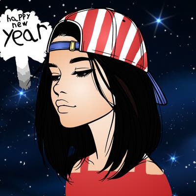 realistic  girl with a backwards hat