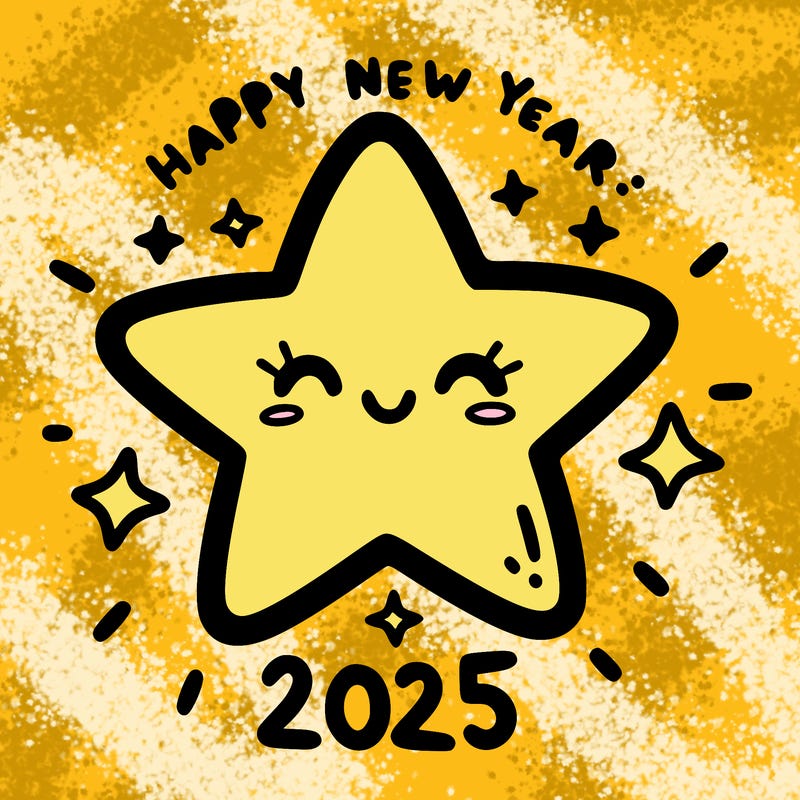happy new year 2025 star wish