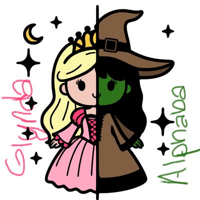 split princess and witch