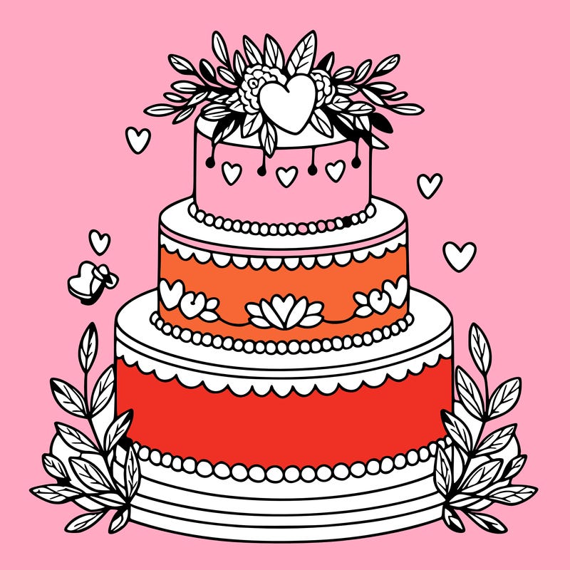 simple wedding cake