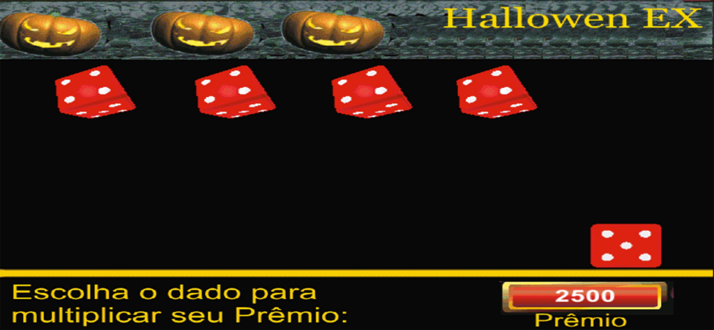 Halloween Slots & Bingo Online - Écran du jeu bonus multiplicateur de dés de Halloween Slots and Bingo Online.
