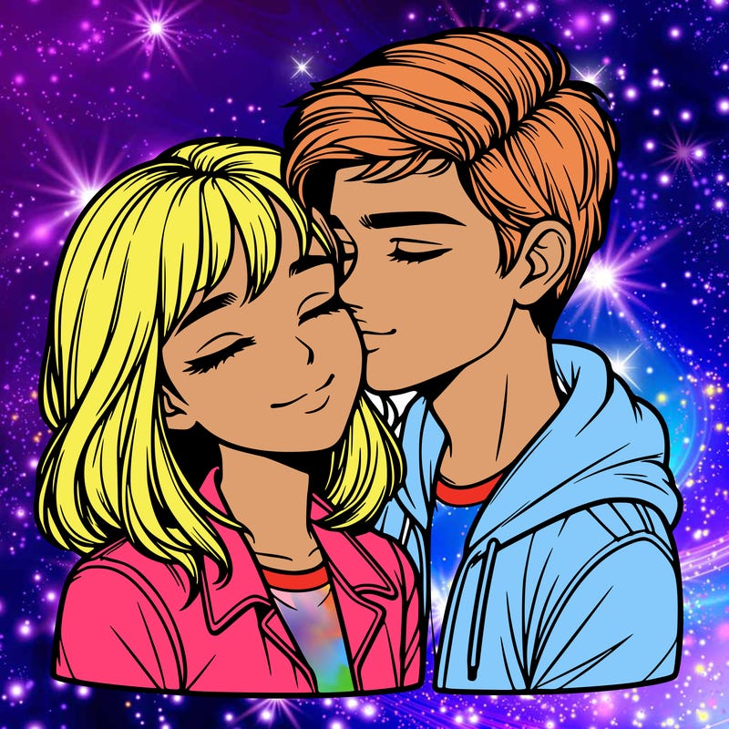 realistic girl and boy  love