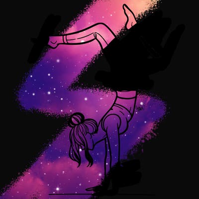 a woman doing a handstand